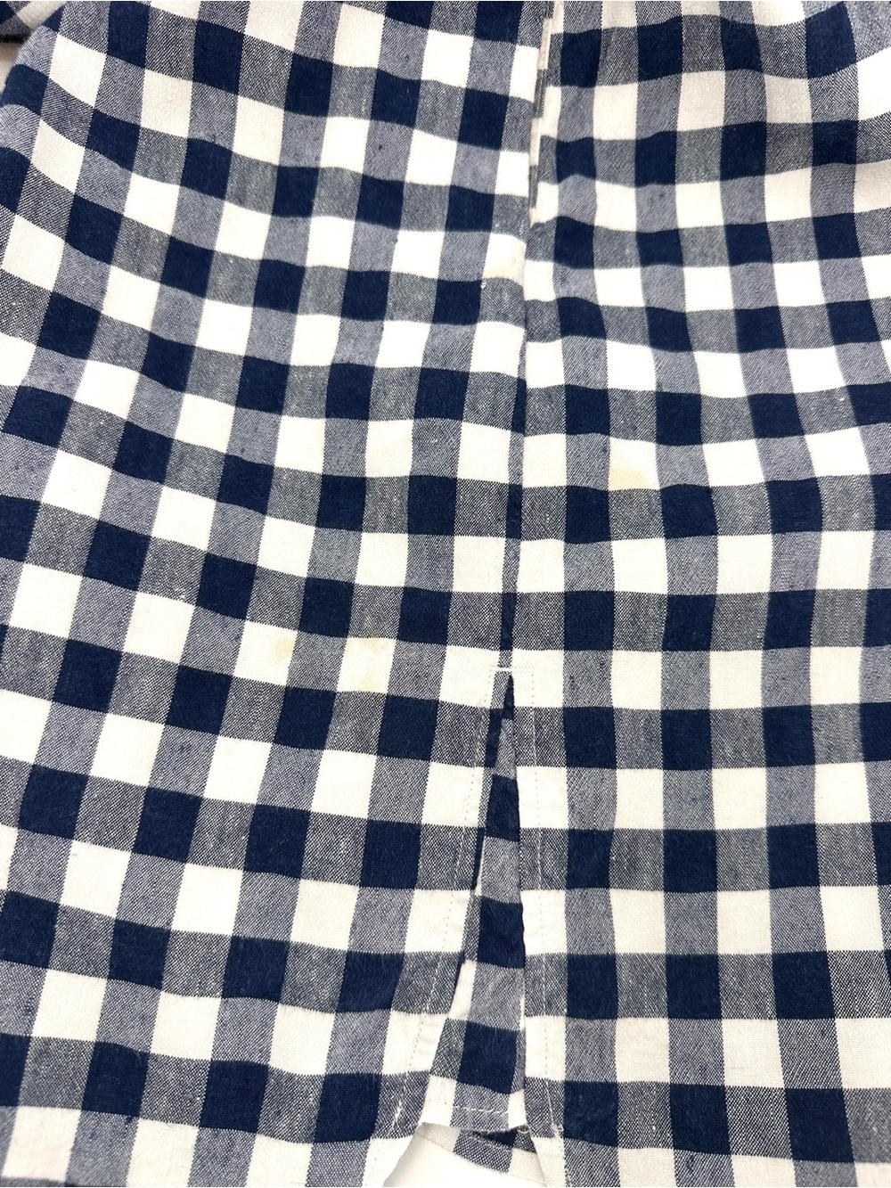 Land's End Navy & White Gingham Midi Shirtdress with Pockets Size 14 - Picture 9 of 9